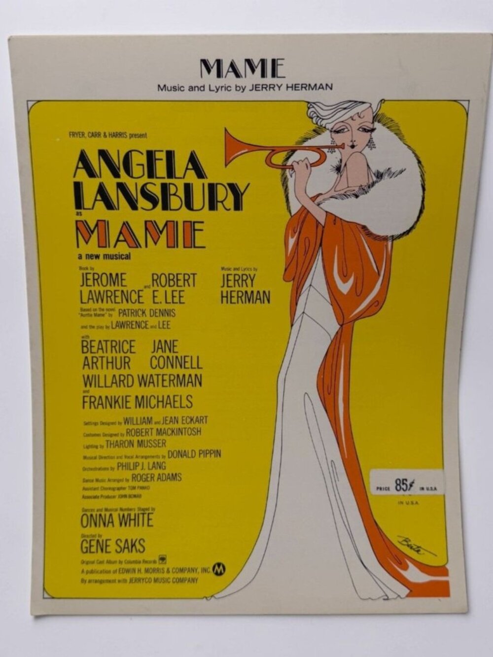 Mame Music Vtg Sheet Music Broadway Musical 1960s Jerry Herman Angela Lansbury